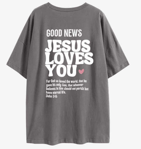 image-Women's Letter Print Round Neck Short Sleeve Casual T-Shirt