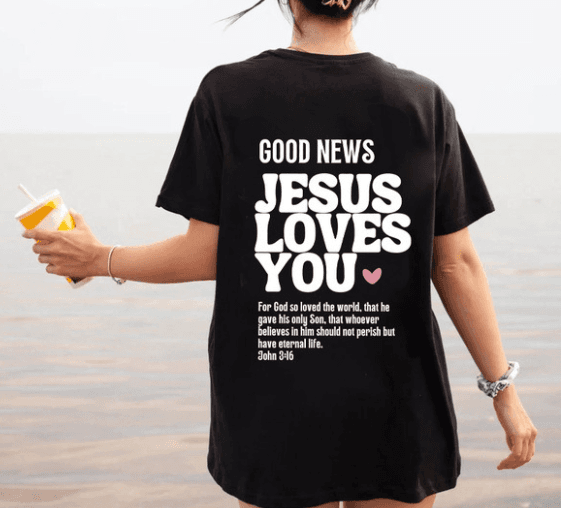image-Women's Letter Print Round Neck Short Sleeve Casual T-Shirt