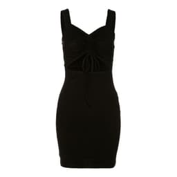 image-ZSIIBO Women's V-Neck Sleeveless Bodycon Dress Black
