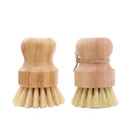 image-Wooden Handle Sisal Kitchen Pot Brush Multi-Functional Cleaner