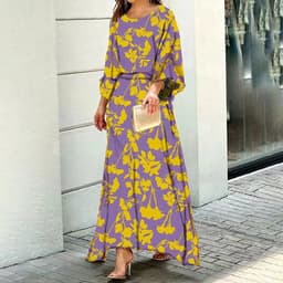 image-Women's 3D Print Casual Suit 3/4 Sleeve Top Trumpet Sleeve OS033