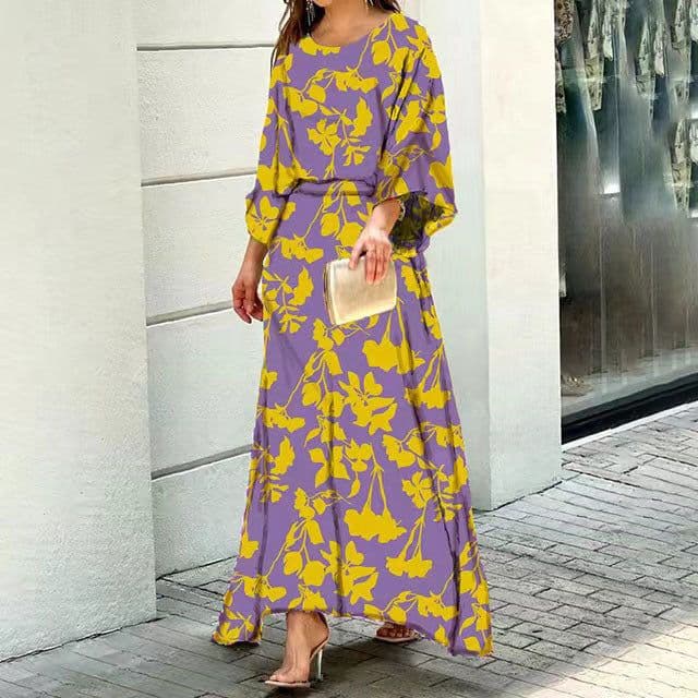image-Women's 3D Print Casual Suit 3/4 Sleeve Top Trumpet Sleeve OS033