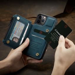 image-CaseMe Samsung Phone Case PU Leather TPU Back Cover Blue