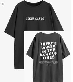 image-Men's Loose Fit Letter Print T-Shirt Round Neck Short Sleeve