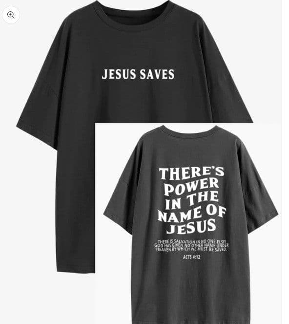 image-Men's Loose Fit Letter Print T-Shirt Round Neck Short Sleeve