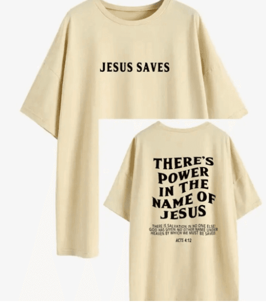 image-Men's Loose Fit Letter Print T-Shirt Round Neck Short Sleeve