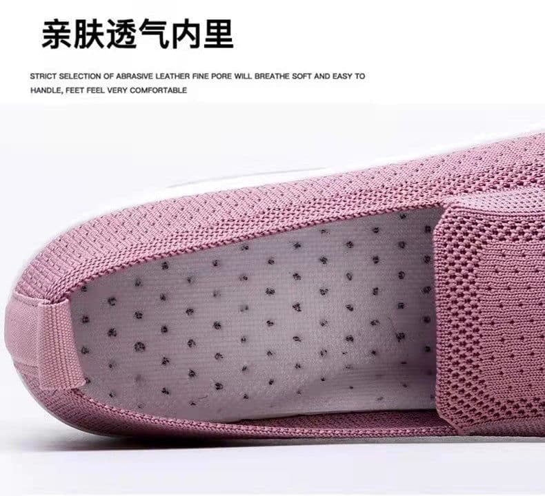 image-Women's Slip-On Wedge Sneakers Mesh Casual Walking Shoes