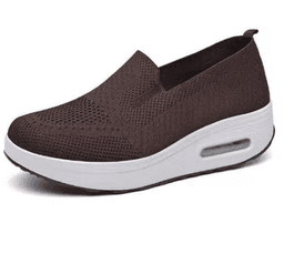 image-Women's Slip-On Wedge Sneakers Mesh Casual Walking Shoes