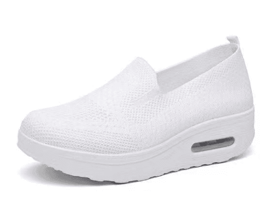 image-Women's Slip-On Wedge Sneakers Mesh Casual Walking Shoes