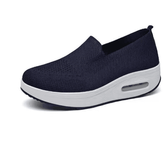 image-Women's Slip-On Wedge Sneakers Mesh Casual Walking Shoes