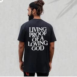 image-Men's Cotton Letter Print T-Shirt Round Neck Short Sleeve