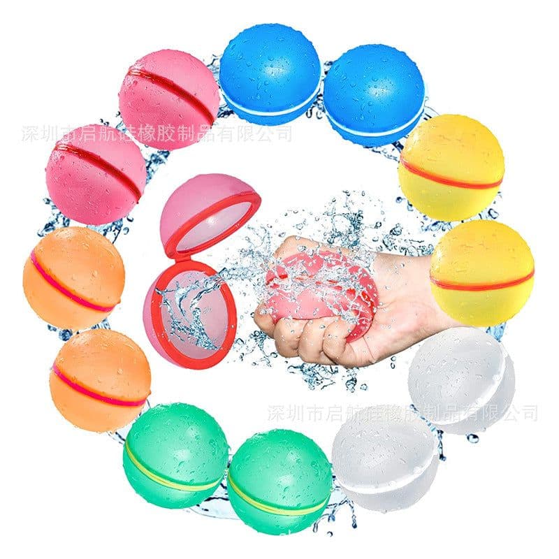 image-Silicone Water Balloon Toy Set for Kids Outdoor Summer Play 55mm