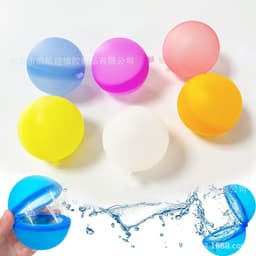 image-Silicone Water Balloon Toy Set for Kids Outdoor Summer Play 55mm