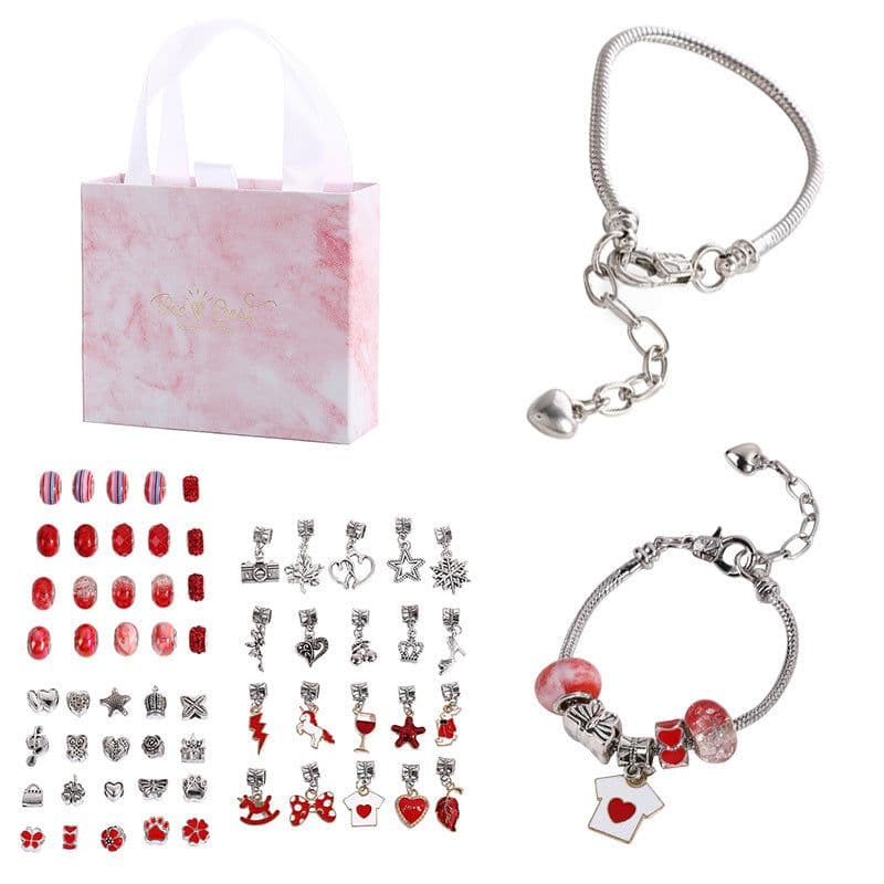 image-Children's DIY Beaded Jewelry Bracelet Kit Gift Box Set