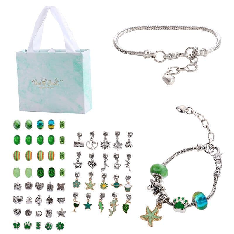 image-Children's DIY Beaded Jewelry Bracelet Kit Gift Box Set