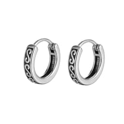 image-Titanium Steel Letter S Earrings for Men