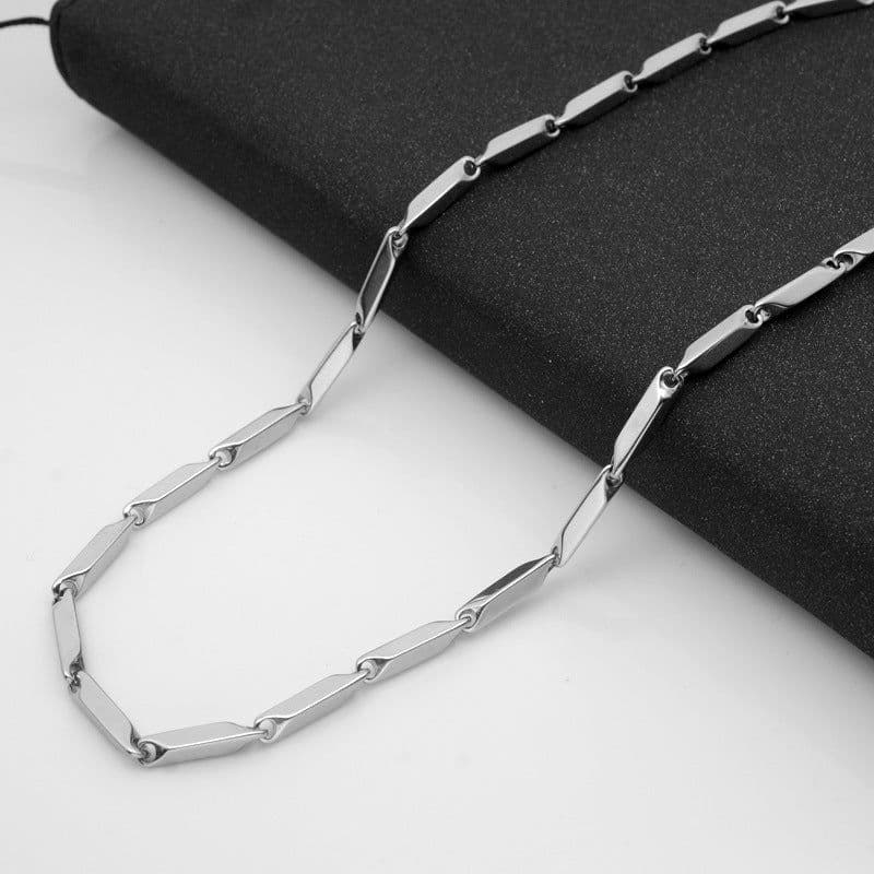 image-WTBN Titanium Steel Chain Necklace 5MM 80CM Unisex Geometric