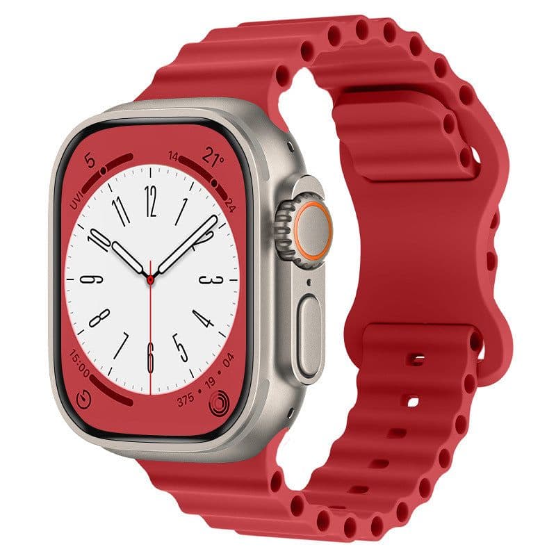 image-Apple Ocean Silicone Sport Band for Apple Watch Ultra/SE/Series 4-8