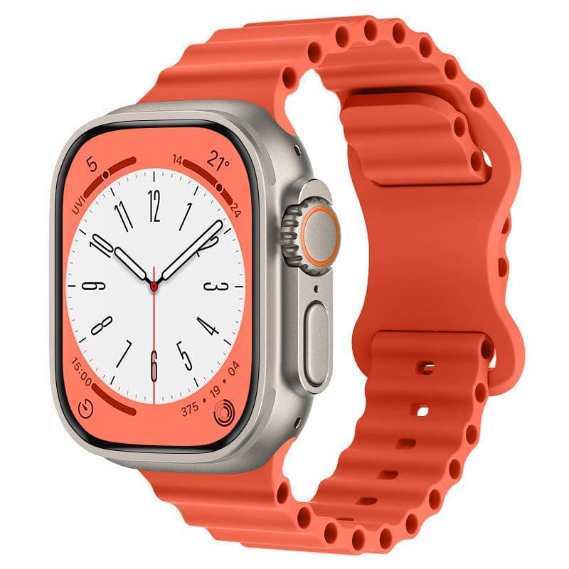 image-Apple Ocean Silicone Sport Band for Apple Watch Ultra/SE/Series 4-8