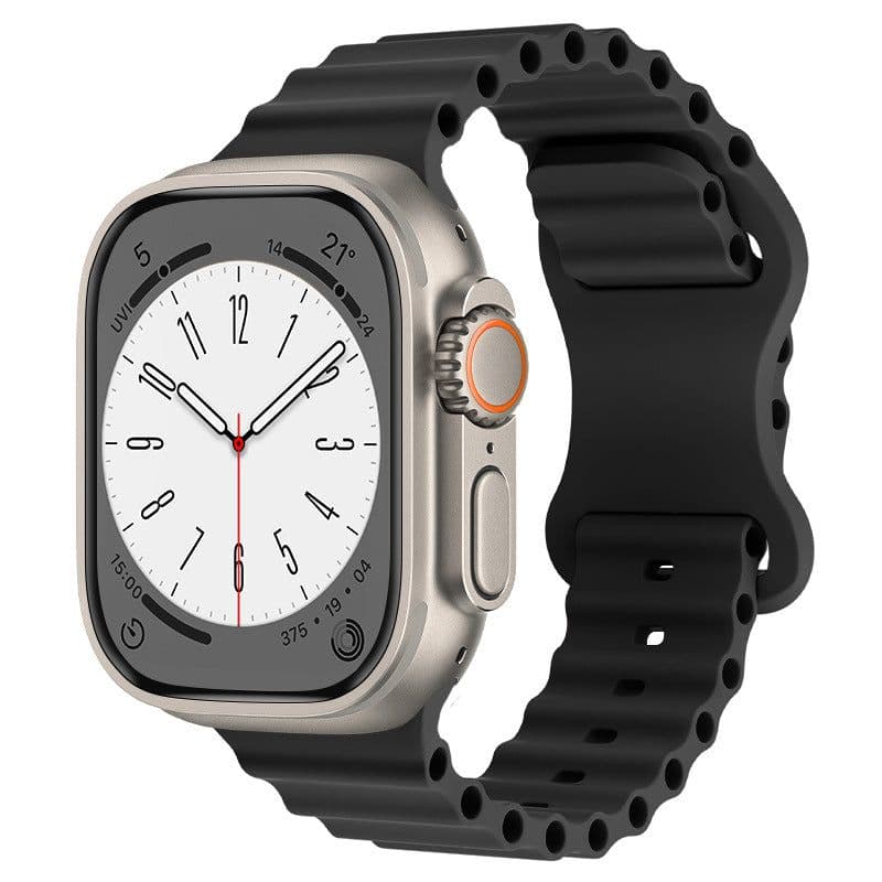 image-Apple Ocean Silicone Sport Band for Apple Watch Ultra/SE/Series 4-8