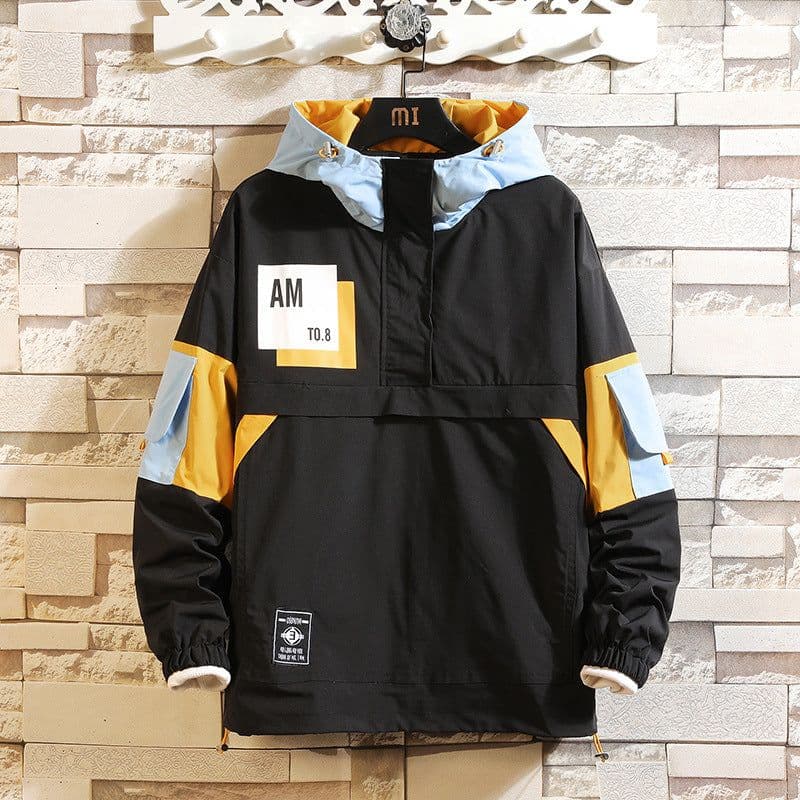image-Men's Hooded Pullover Sweater Printed Cotton Blend Casual