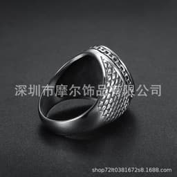 image-Titanium Steel Cross Ring Vintage Unisex BK-315