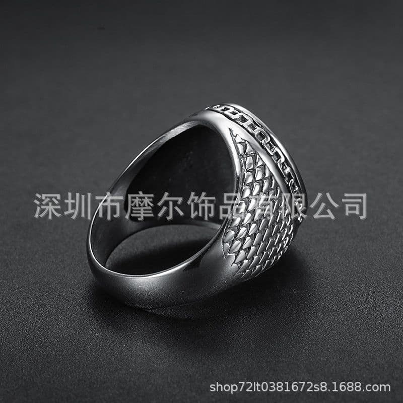 image-Titanium Steel Cross Ring Vintage Unisex BK-315