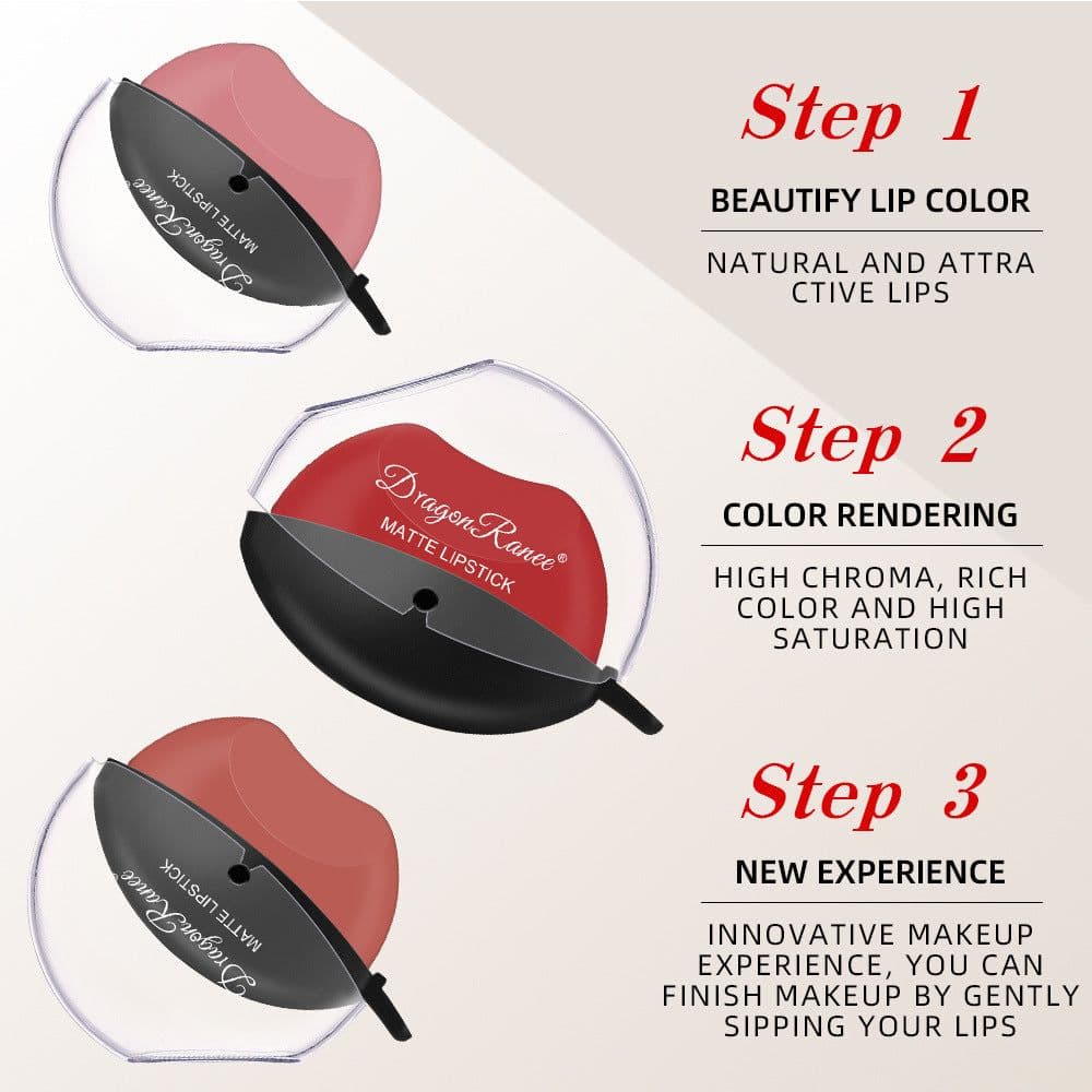 image-Matte Lipstick - Long-Lasting Non-Fade Formula - Big Red