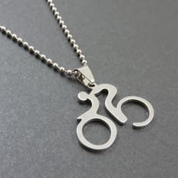image-Stainless Steel Mountain Bike Necklace Pendant Unisex Jewelry