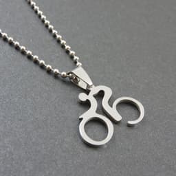 image-Stainless Steel Mountain Bike Necklace Pendant Unisex Jewelry