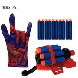 image-Superhero Wrist Launcher Glove with Soft Bullet Spray Toy