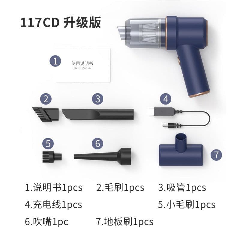 image-Car Vacuum Cleaner Wireless Handheld Portable High-Power