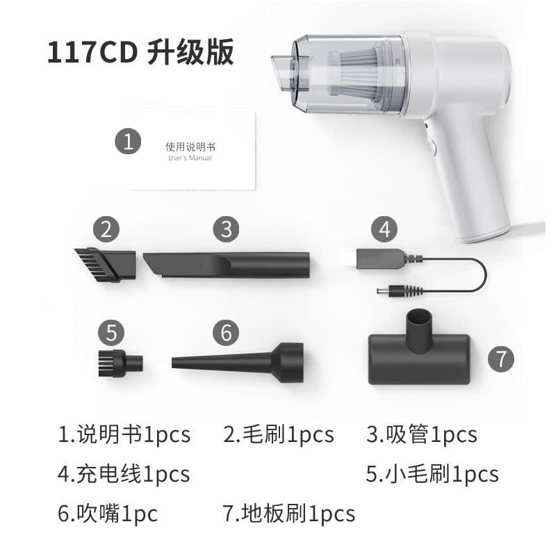 image-Car Vacuum Cleaner Wireless Handheld Portable High-Power