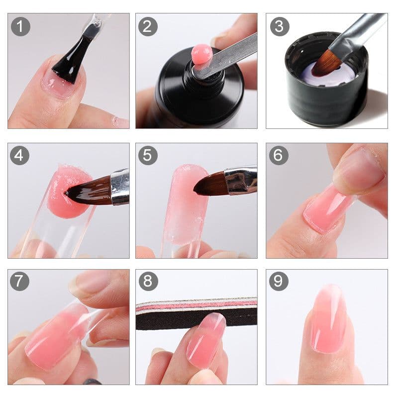image-ROSALIND Nail Extension Gel Set 5PCS UV Phototherapy Kit