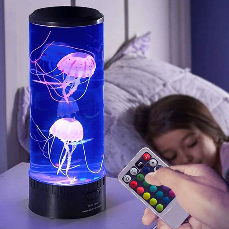 image-LED Jellyfish Lamp with Remote Control Colorful Night Light