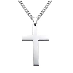 image-Titanium Steel Cross Necklace with Chain Pendant Unisex