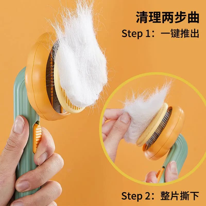 image-Pet Hair Remover Comb Self-Cleaning Brush