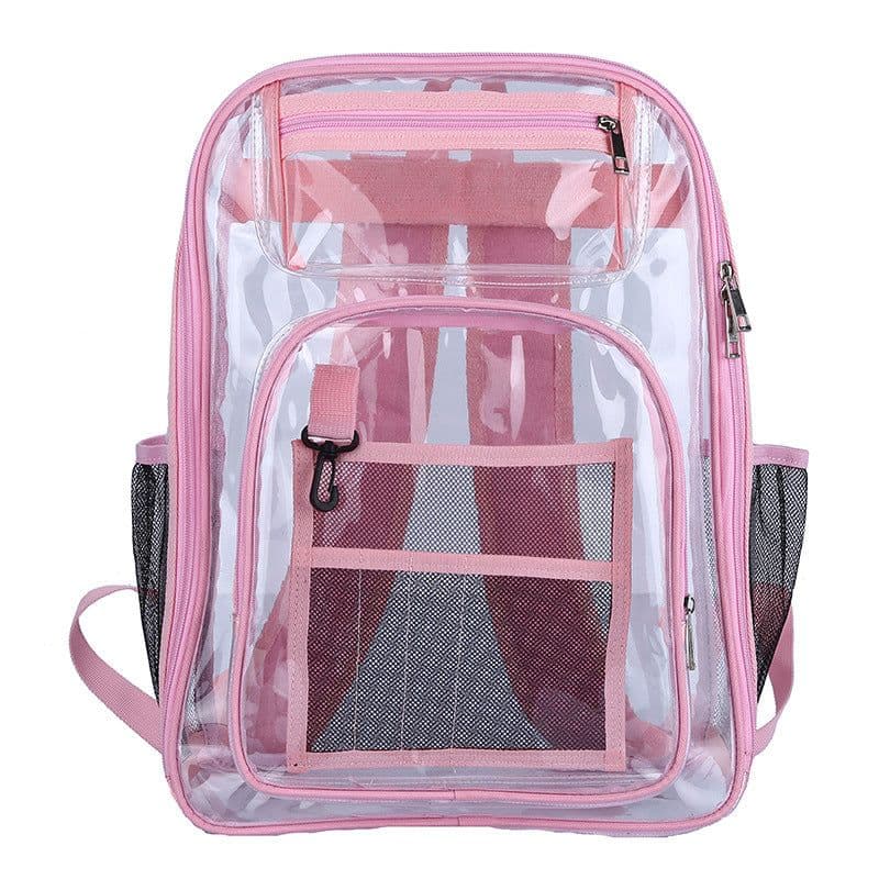 image-PVC Transparent Backpack 15.6 Inch Waterproof School Bag