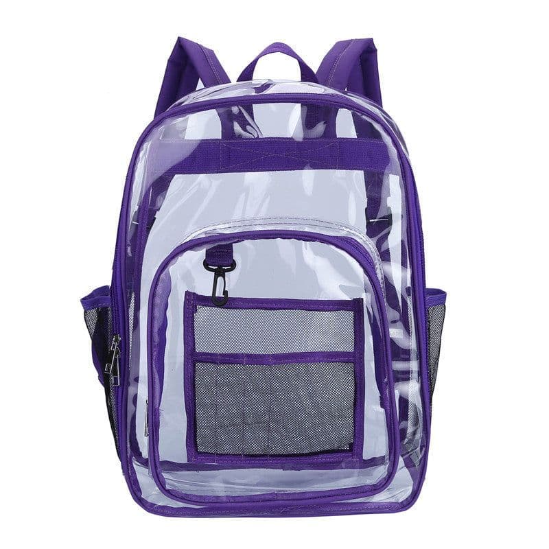 image-PVC Transparent Backpack 15.6 Inch Waterproof School Bag