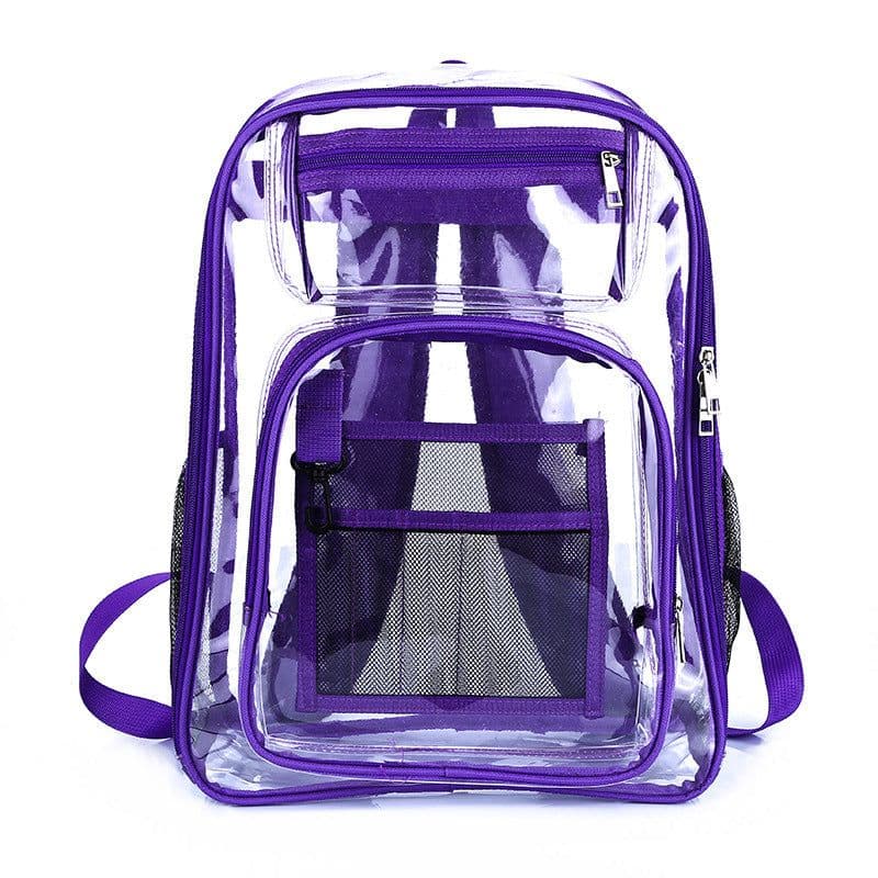 image-PVC Transparent Backpack 15.6 Inch Waterproof School Bag