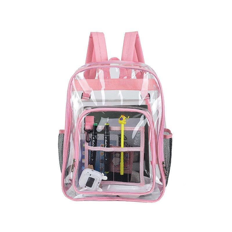 image-PVC Transparent Backpack 15.6 Inch Waterproof School Bag