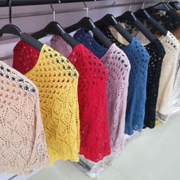 image-Yanosuke Ice Silk Knitted Lace Shawl Vest for Women