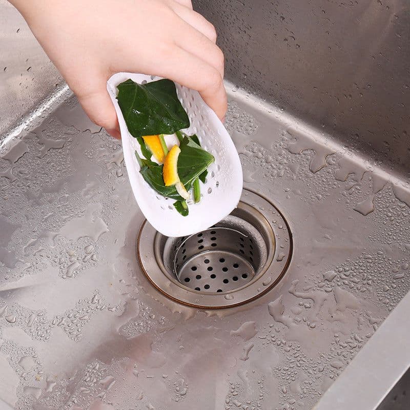 image-TPR Floor Drain Hair Catcher with Suction Cup - Gray