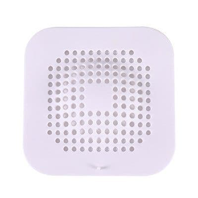 image-TPR Floor Drain Hair Catcher with Suction Cup - Gray