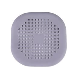 image-TPR Floor Drain Hair Catcher with Suction Cup - Gray