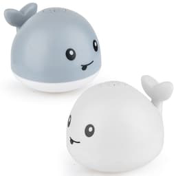 image-Electric Sensor Spray Whale Bath Toy with Lights and Music
