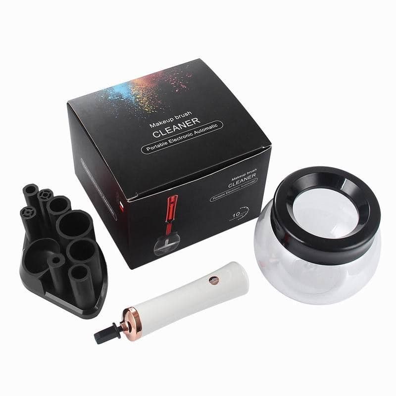 image-Electric Makeup Brush Cleaner and Dryer USB Rechargeable Black