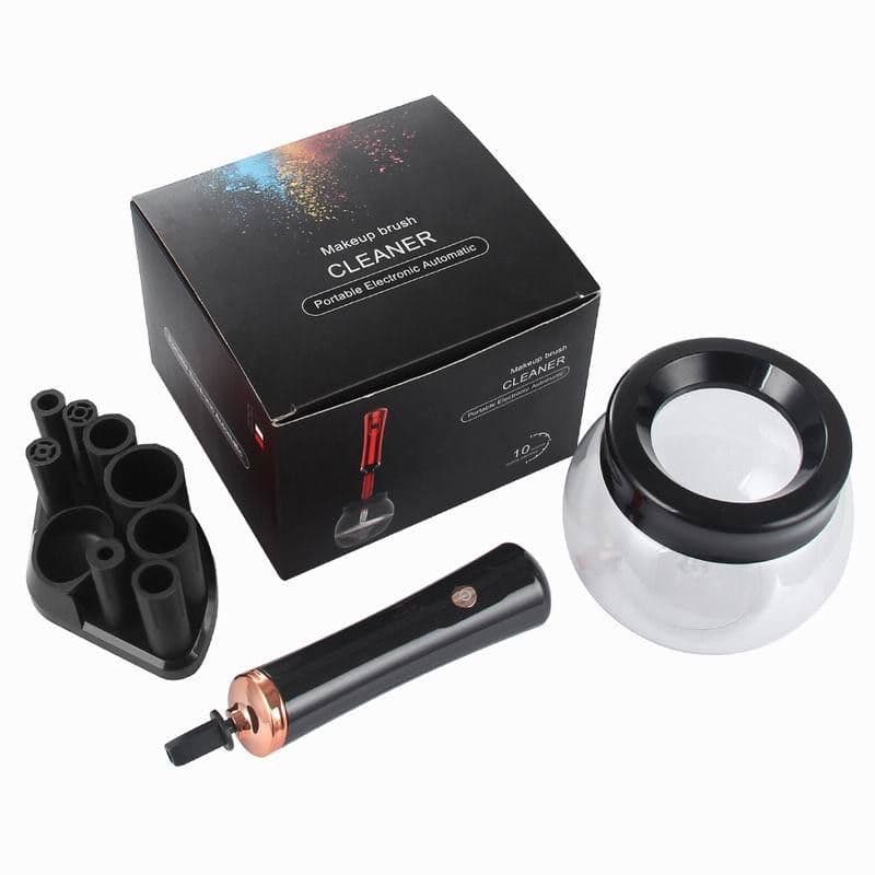 image-Electric Makeup Brush Cleaner and Dryer USB Rechargeable Black