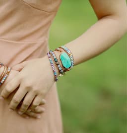 image-Valentina 4mm Emperor Stone Beaded Bracelet Unisex Agate