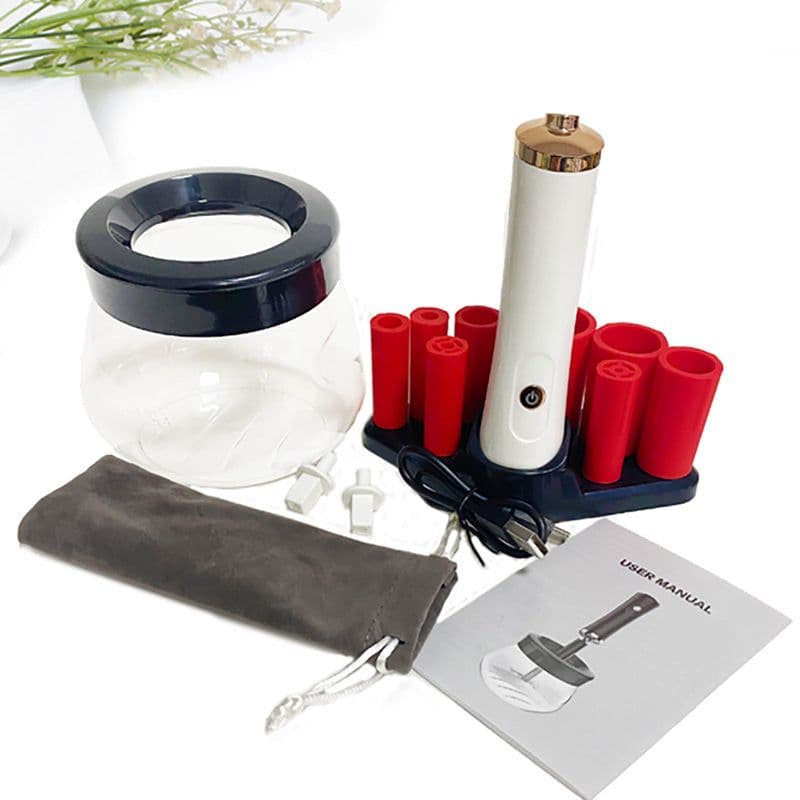 image-Electric Makeup Brush Cleaner with Drying Function